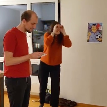 Wohnzimmer-Auftritt beim Familienfest